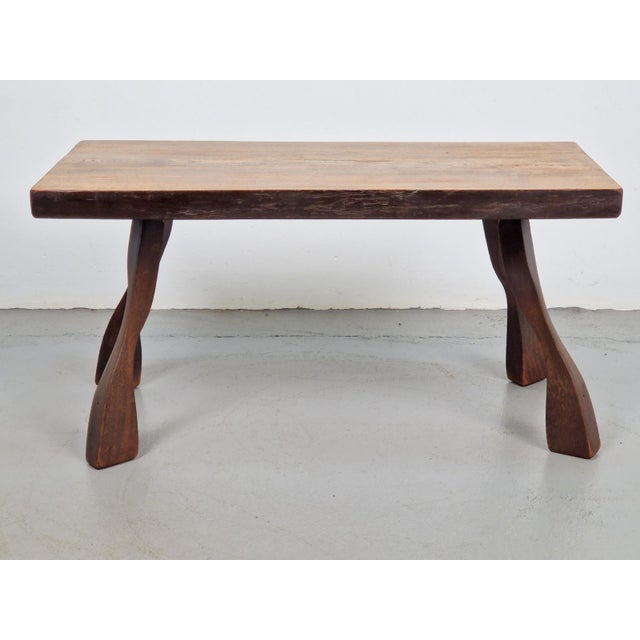 Brutalist Brutalist Oak Tree Trunk Side Table, 1960s For Sale - Image 3 of 11