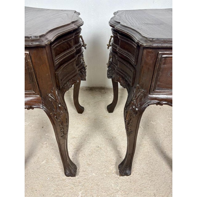 Mid-Century French Louis XV Style Nightstands, 1940, Set of 2 For Sale - Image 14 of 15