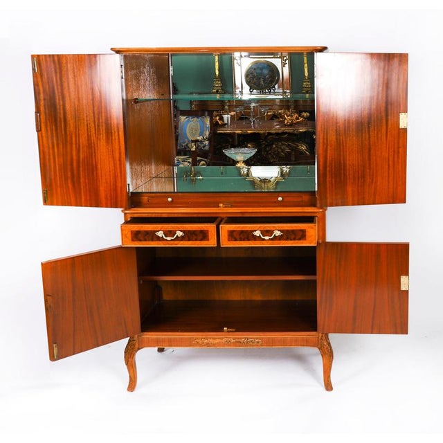 Antique Art Deco Walnut Marquetry Cocktail Cabinet by Epstein, 1930s For Sale - Image 15 of 18