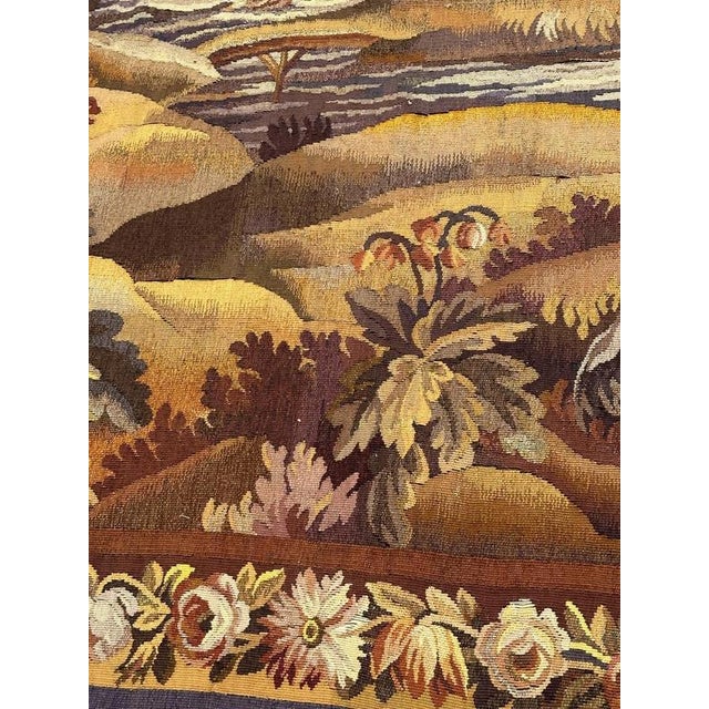 Antique French Aubusson Tapestry, 1890s For Sale - Image 4 of 18