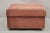 Thayer Coggin Late 20th Century Vintage Thayer Coggin Modern Upholstered Mauve Color Ottoman on Wheels For Sale - Image 4 of 11