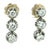 A refined pair of vintage diamond drop earrings crafted in platinum and 14 karat yellow gold, showcasing an elegant...