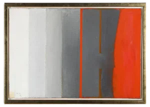 Arne Lundsteen Hansen, Ironworks, 1971, Oil on Canvas, Framed