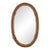 1960s French Rattan Oval Mirror For Sale