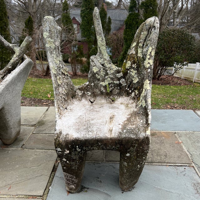 Specimen Carved Driftwood Outdoor Chair For Sale - Image 4 of 10