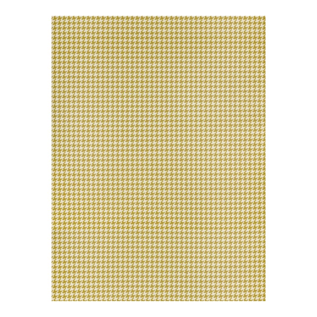 The House of Scalamandré Houndstooth Sisal Wallpaper, Maize For Sale
