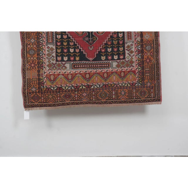Vintage Hand Knotted Turkish Oushak Rug 4'4" X 7'6" For Sale - Image 10 of 13