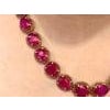 Bochic "Capri" Vintage Ruby & Diamond Necklace & Earring Set 18K Gold & Silver For Sale - Image 16 of 18