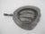 Antique Chinese Engraved Pewter Scalloped Leaf Dish With Jade Inlaid Handle For Sale - Image 4 of 5