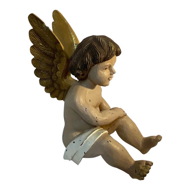 Antique Composition Angel Statue For Sale