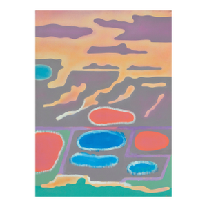 Vintage Erle Loran "Fantasy Bay" San Francisco Salt Ponds Modern Abstract 1971
