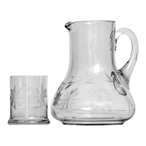 Mid 20th Century Night Stand Pitcher & Glass
