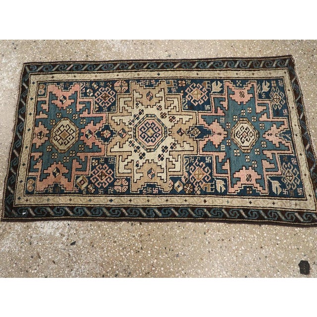 Galerie Shabab Collection Early 20th Century Caucasian Shirvan Throw Rug For Sale - Image 4 of 8