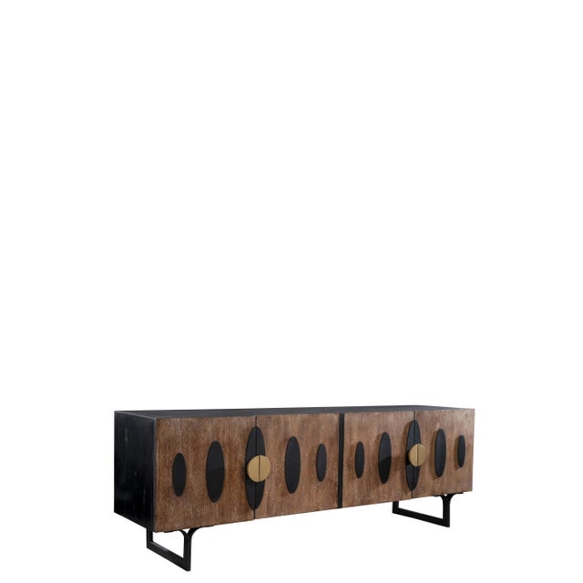 2020s Harlow Textured Sideboard in Black and Brown For Sale - Image 5 of 5