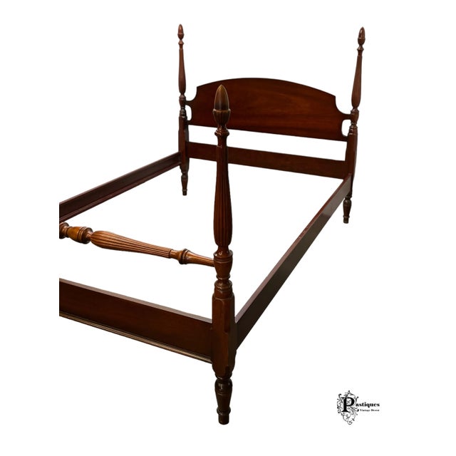Vintage Chippendale Style Four Poster Full Size Bed by Dixie featuring High Quality Mahogany Construction and Beautiful...
