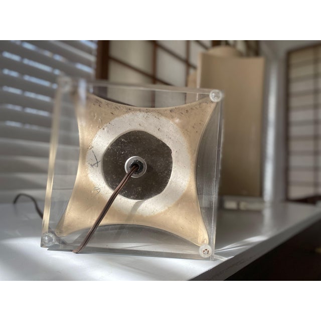 Taupe Pair of Architectural Table Lamps in Taupe Ceramic, Circa 1980s For Sale - Image 8 of 9