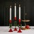 Red & Green Holiday Wreath Taper Candle Holders, Set of 4 For Sale - Image 4 of 4