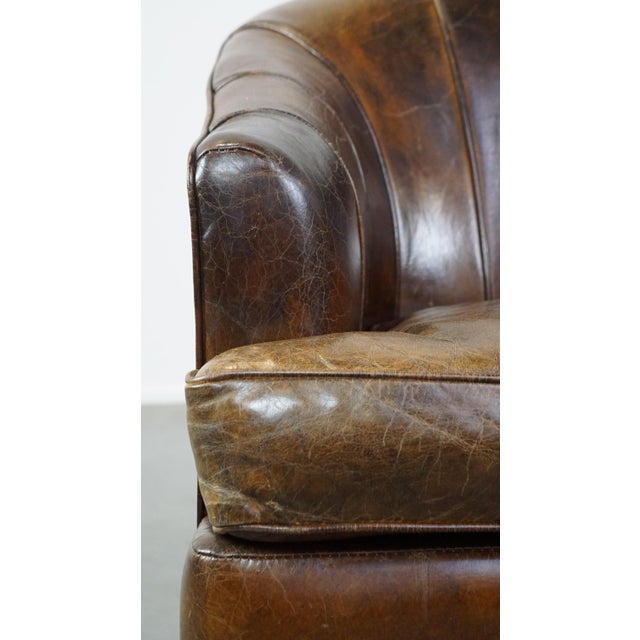 Armchair with Design and Finish in Leather For Sale - Image 10 of 12