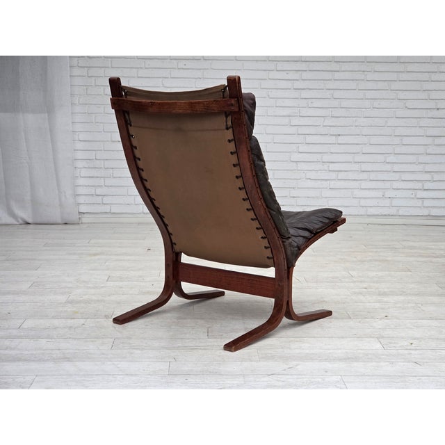 Norwegian Siesta Lounge Chair in Leather by Ingmar Relling for Westnofa, 1970s For Sale - Image 12 of 18