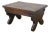 Antique Primitive Early American Oak Footstool Step Stool Rest Ottoman 16" For Sale