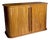 1970s Teak Wood Wall Mounted Tambour Door Cabinet For Sale