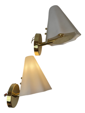 Murano Glass Wall Lamps, Italy, 1980s, Set of 2