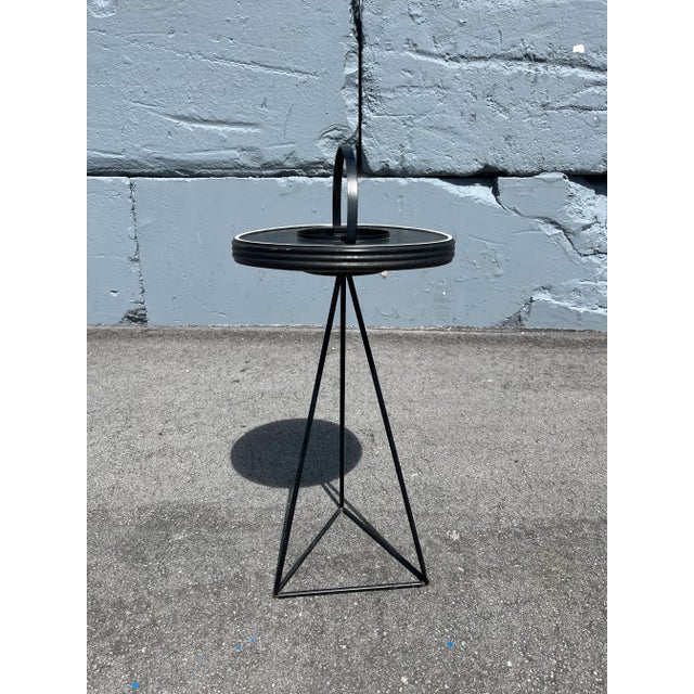 Metal 1940s Standing Ashtray, Black For Sale - Image 7 of 10