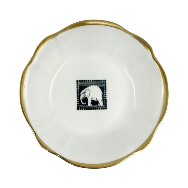 White Vintage White Elephant Hotel Nantucket Catchall Dish For Sale - Image 8 of 8