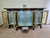 Exceptional, one-of-a-kind piece of Western studio art Furniture. This is a reclaimed distressed oak breakfront titled...