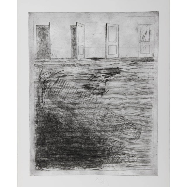 Four Doors, Donald Saff Etching, Signed and Numbered in Pencil For Sale