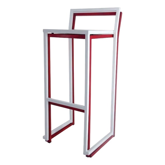 New Industrial Wrought Iron Shop Stacking Stool For Sale