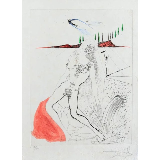 Salvador Dali, Femme à la fontaine, 1967, Etching For Sale - Image 8 of 8