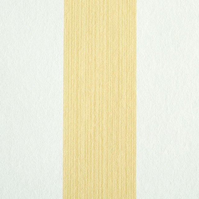 Transitional Schumacher Edwin Stripe Medium Wallpaper in Buttercup For Sale - Image 3 of 3