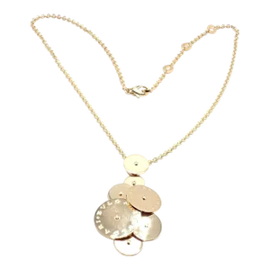Bulgari Cicladi 18k Yellow Gold Large Pendant Link Necklace