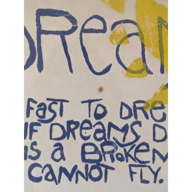 Vintage Langston Hughes Dreams Poem Framed Art Print | Chairish