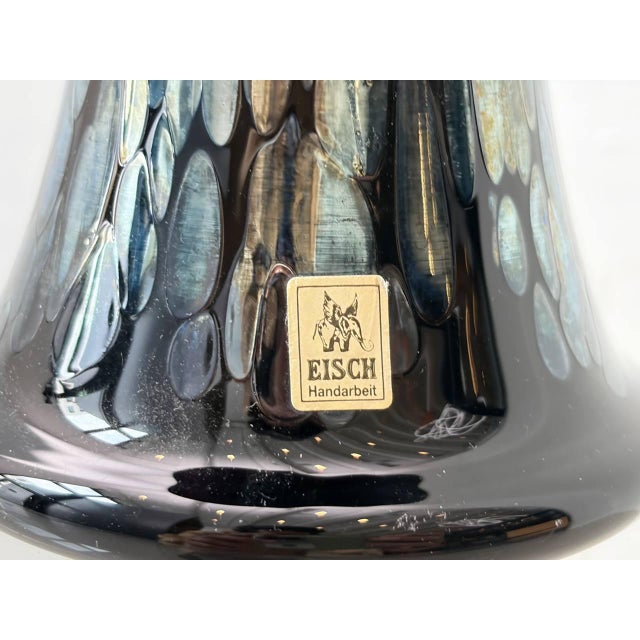 Black Iridescent Eisch Studio Glass Vase, 1970s For Sale - Image 8 of 16