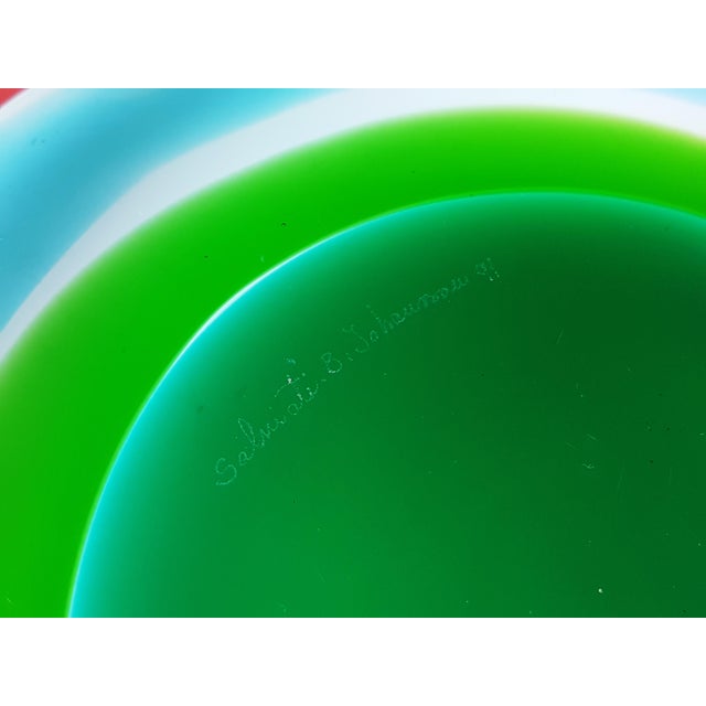 Vintage Murano Glass Plate by Berit Johansson for Salviati, 1991 For Sale - Image 10 of 12