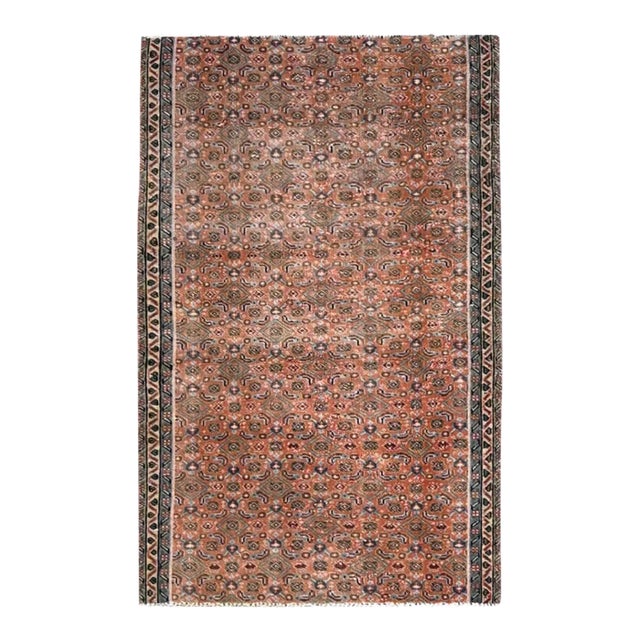 1960 2'5"x3'8" Savanna Brown Hand Knotted Vintage Northwest Persian Pure Wool Rug For Sale