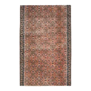 1960 2'5"x3'8" Savanna Brown Hand Knotted Vintage Northwest Persian Pure Wool Rug