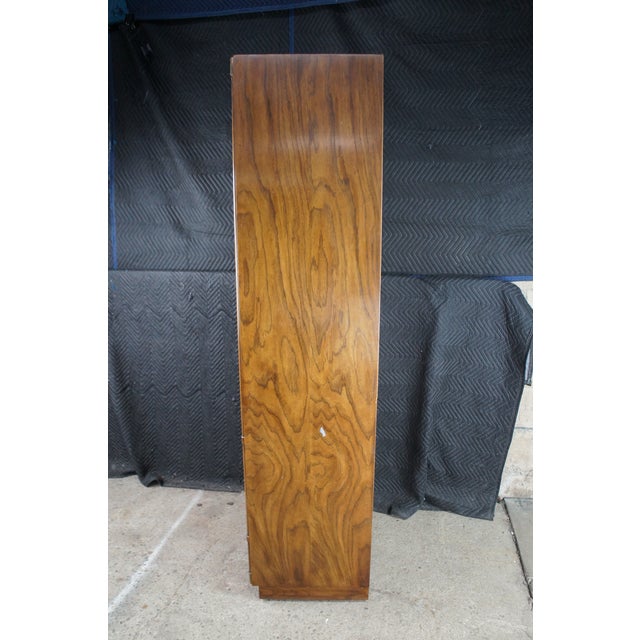 Late 20th Century 2 Drexel Heritage Accolade II Walnut Campaign Chifferobe For Sale - Image 11 of 15