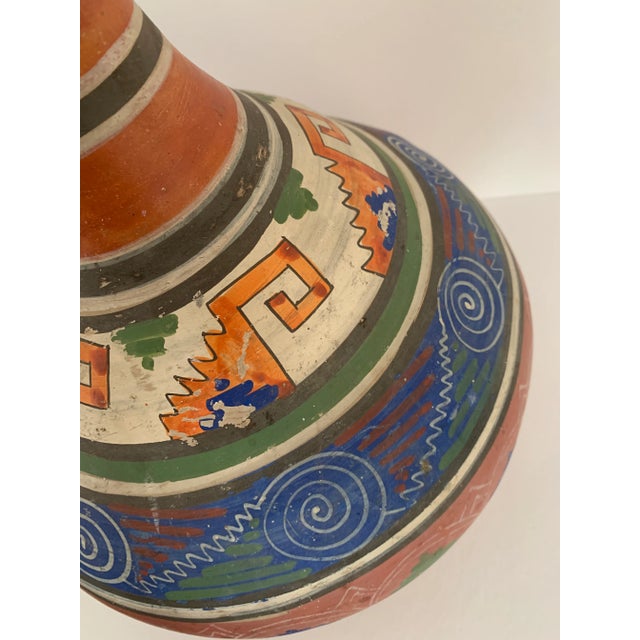 Hand-Painted Mexican Stem Vessel For Sale In Los Angeles - Image 6 of 7