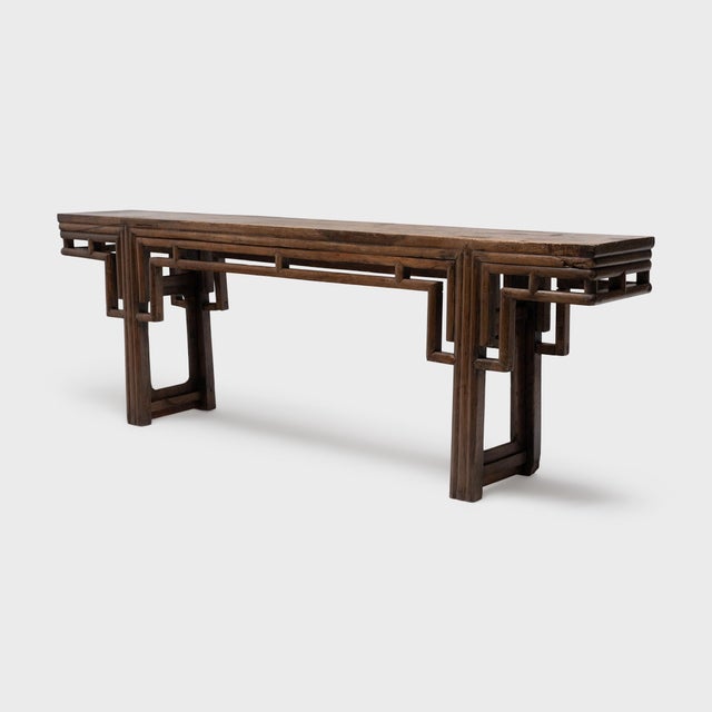 With monumental proportions and an unconventional design, this grand Chinese altar table from the mid-18th century is a...