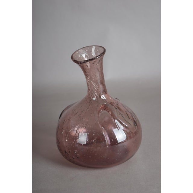 Purple Amethyst Bullicante Glass Vase, Murano, 1990s For Sale - Image 8 of 13