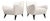 Pair of Armchairs in Hardwood & Off White Upholstery, Joaquim Tenreiro, 1950s For Sale