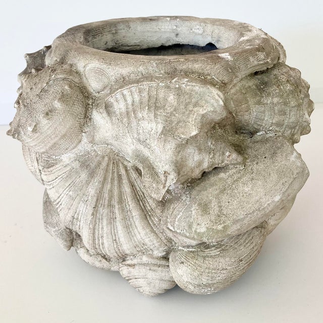 Boho Chic Terra Cotta Shell Cachepot For Sale - Image 4 of 11