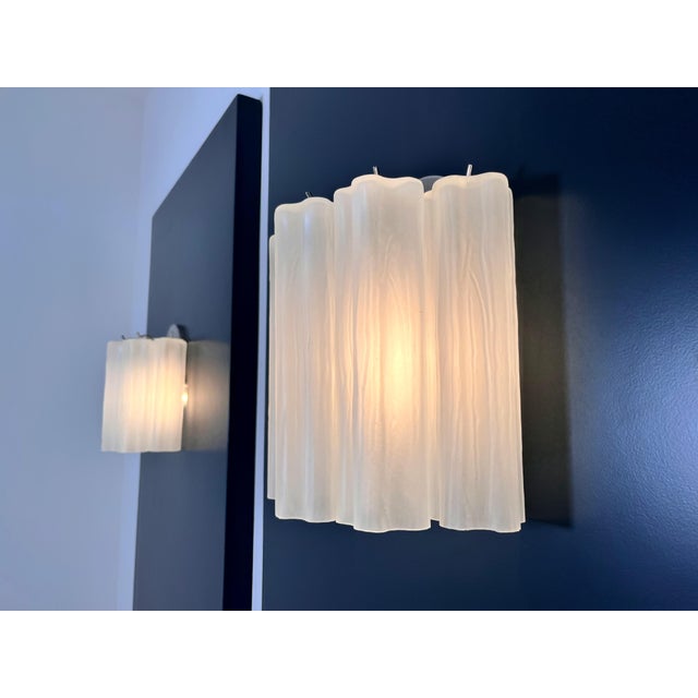 Vintage Murano Glass Tube Wall Sconces, 1990, Set of 2 For Sale - Image 9 of 18