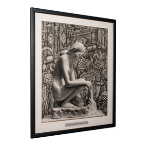 Vintage Photograph of Balinese Wood Carving, Oriental, Monochrome, Mid Century