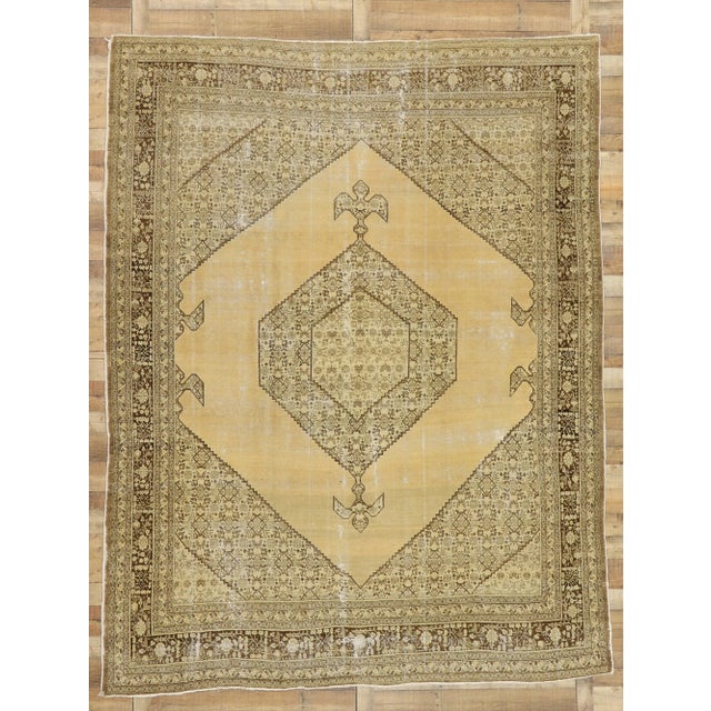 Antique Persian Tabriz Rug - 09'00 X 12'00 For Sale - Image 10 of 11