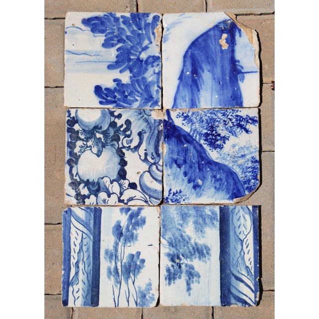 Circa: 18th Century. Country: Portugal. Material: Earthenware, Tin-glazed pottery. Item condition: Some chips and...