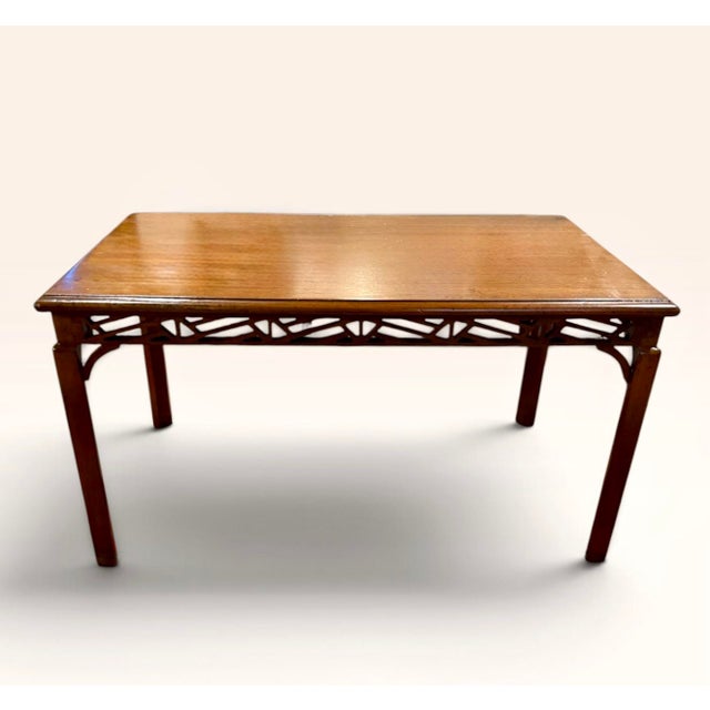 1960s Mid Century Chinese Chippendale Fretwork Cocktail Table For Sale - Image 5 of 18